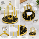 Crystal Crown 6 Pcs Mug Organizer – 360° Rotatable - Image 3